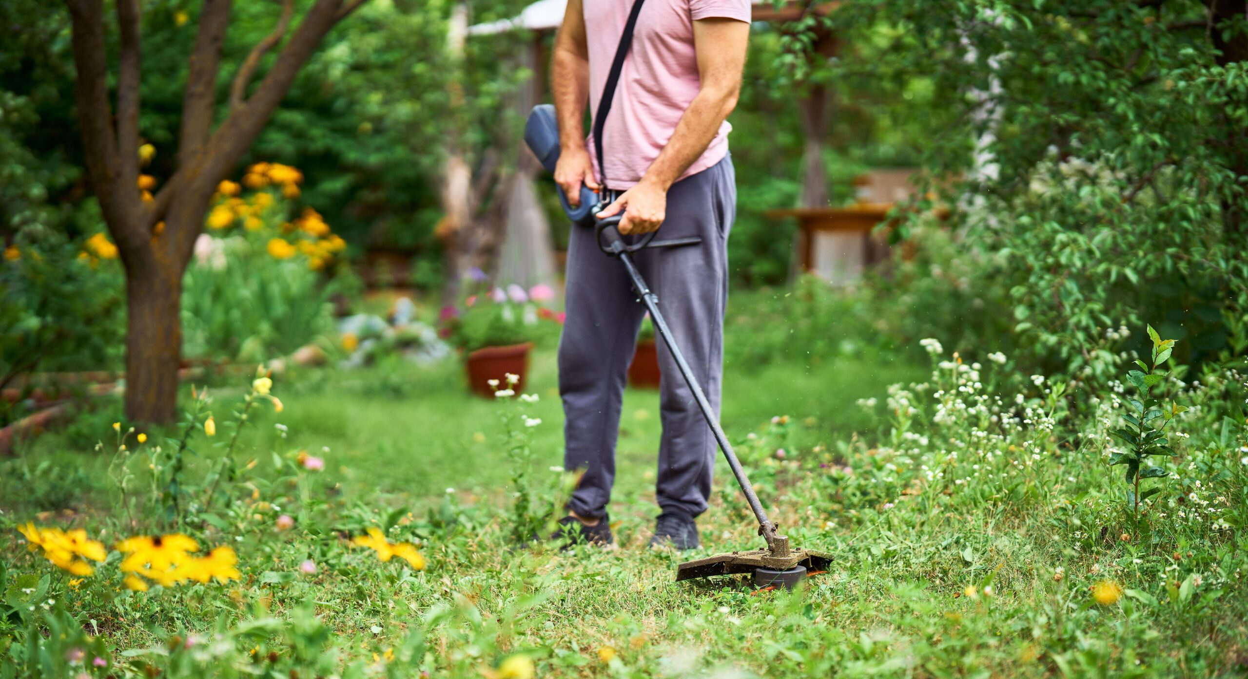 Herramientas básicas para jardinería - Desbrozadora 