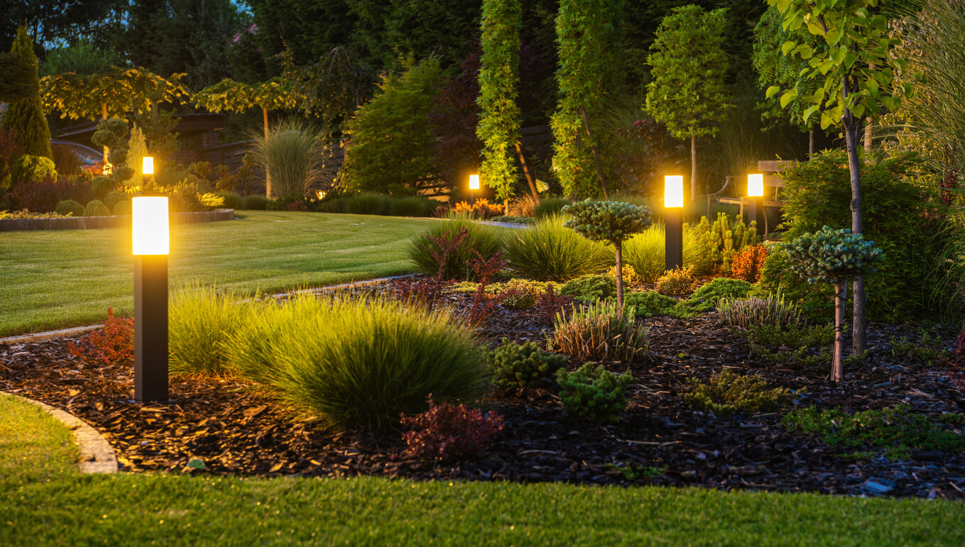 Iluminación para jardines exteriores