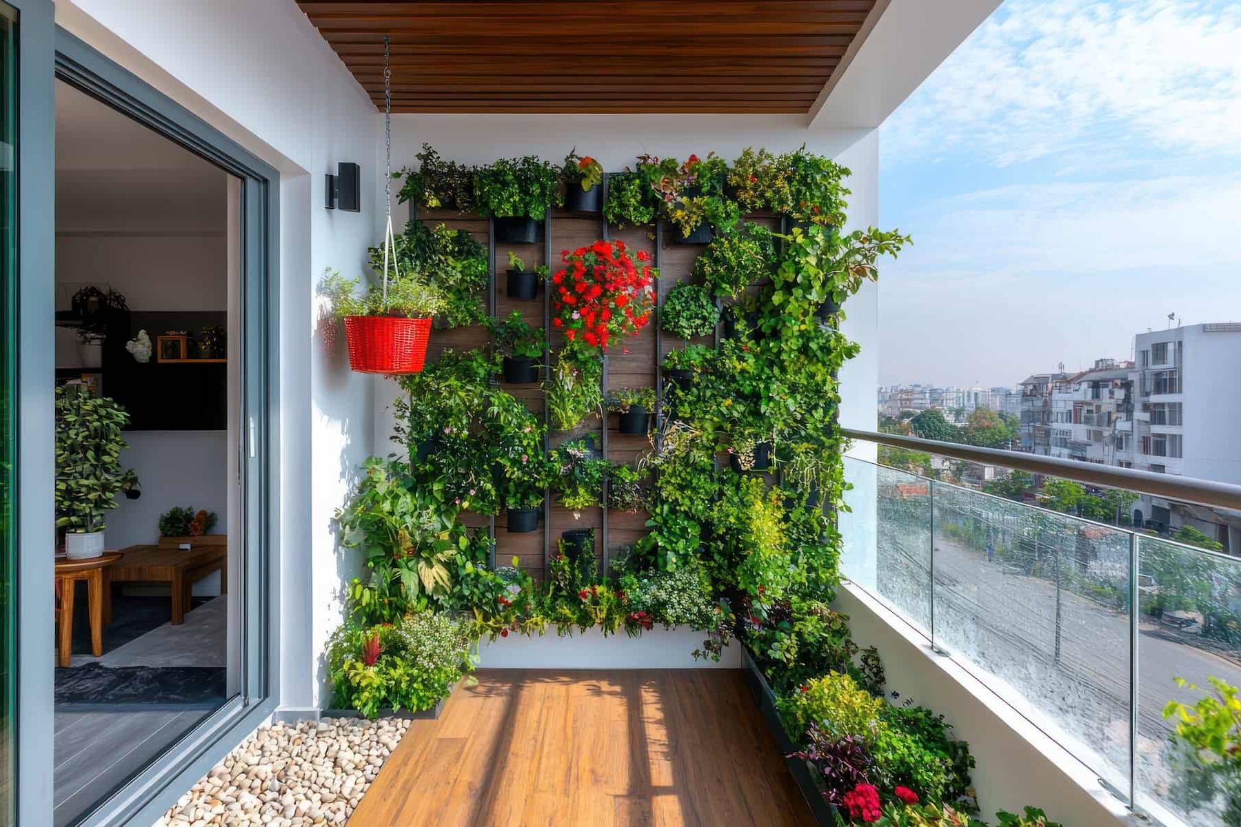 Jardín vertical en espacios pequeños